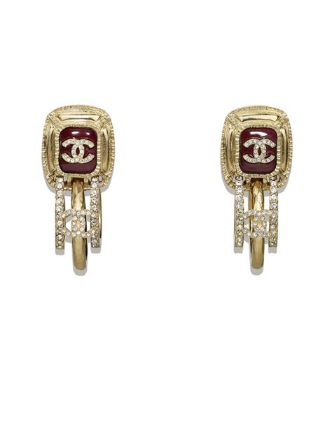 chanel earrings saks|Chanel ring earrings.